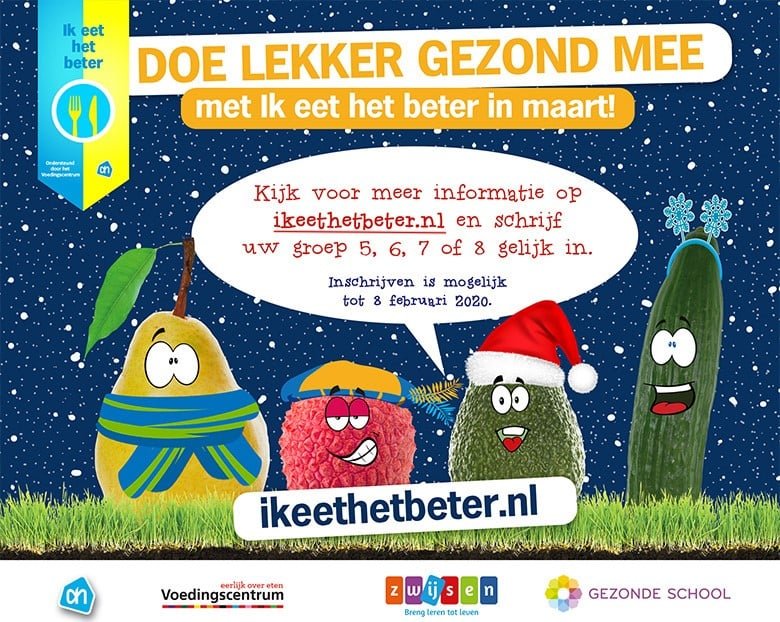 GezondeSchoolNL's tweet photo. Met de Gezonde School-activiteit: 'Ik eet het beter' maak je leerlingen op een speelse manier bewust van wat ze dagelijks eten en drinken. Basisscholen: doe mee en ontvang een pakket vol gezonde producten! https://t.co/rNcsQkgsej
@albertheijn @voedingscentrum https://t.co/IApEnWDHWI