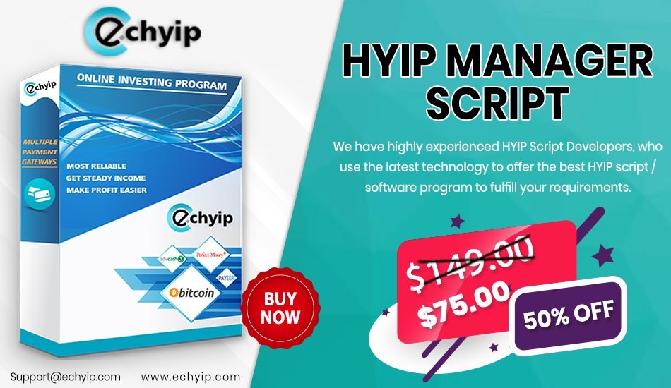 ec_hyip's tweet image. #Buy a highly #secured and well- organized #HYIP_Script for your #cryptocurrency Business at a 50% #Discount. 

Hurry up, Buy now 👉👉 echyip.com

@ec_hyip
 #Buy_HYIP_Script #HYIP_Combo_Packages #HYIP_Manager_Script 
#Best_HYIP_Script