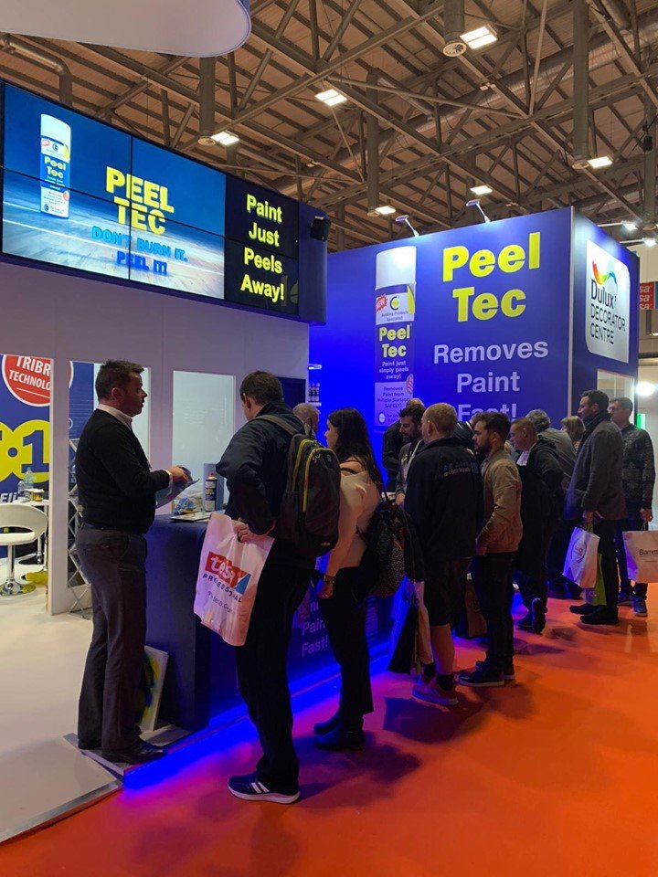 CTec_NI_Ltd's tweet photo. People are queuing to visit the #PeelTec Stand at the @PDShow1! Come visit us at Stand 75A! Peel Tec, from the creators of #CT1. Don’t burn it, Peel it! https://t.co/431fKDhscA
