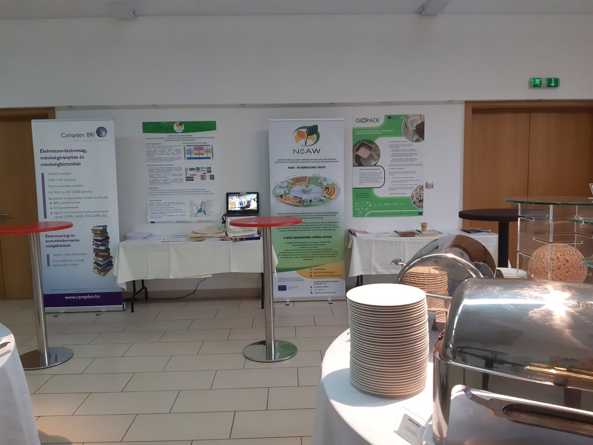 The Campden BRI Hungary Open Day just has started. #NoAW has its own stand to present its results!
.
.
#circulareconomy #h2020 #agriculturalwaste @EUAgri @EU_ENV @EU_H2020 @GlopackP @