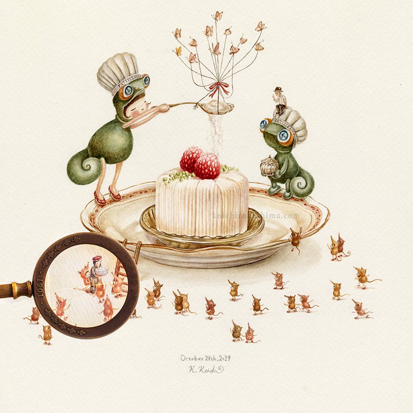 森の中 アフタヌーンティー 絵 木星人の絵たち 森の中 アフタヌーンティー 絵 木星人の絵たち