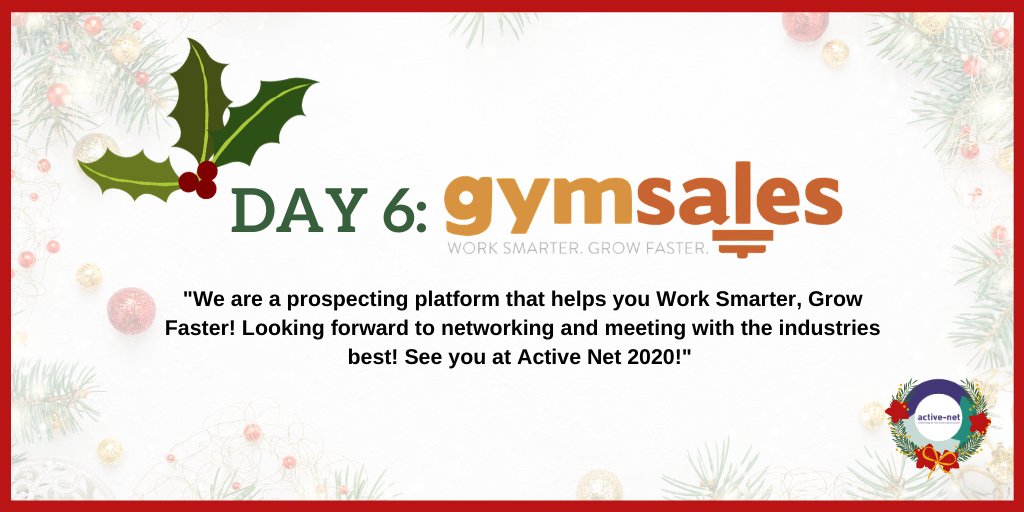 Dec 6th and it's gymsales 🎄

💻 gymsales.net

To find out what they're all about at #activenet20, book your place 📝

#activenetadvent