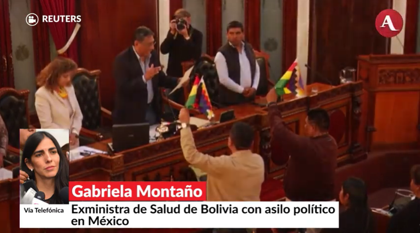Aristegui Noticias (@aristeguionline) on Twitter photo Estamos en directo con Gabriela Montaño (<a href="/GabrielaSCZ/">gabriela montaño v.</a>), Exministra de Salud de Bolivia asilada en México, para hablar de lo que está sucediendo en el país sudamericano #AristeguiEnVivo 👉 ow.ly/l9w530pWCbu Estamos en directo con Gabriela Montaño (<a href="/GabrielaSCZ/">gabriela montaño v.</a>), Exministra de Salud de Bolivia asilada en México, para hablar de lo que está sucediendo en el país sudamericano #AristeguiEnVivo 👉 ow.ly/l9w530pWCbu