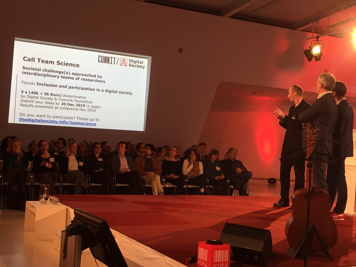 #DigitalSociety Programme Coordinators Inald Lagendijk and Maarten de Rijke have great news: there will be a call for team science! Want to participate? Go to: thedigitalsociety.info/teamscience/ <a href="/mdr/">Maarten de Rijke</a> @InaldL