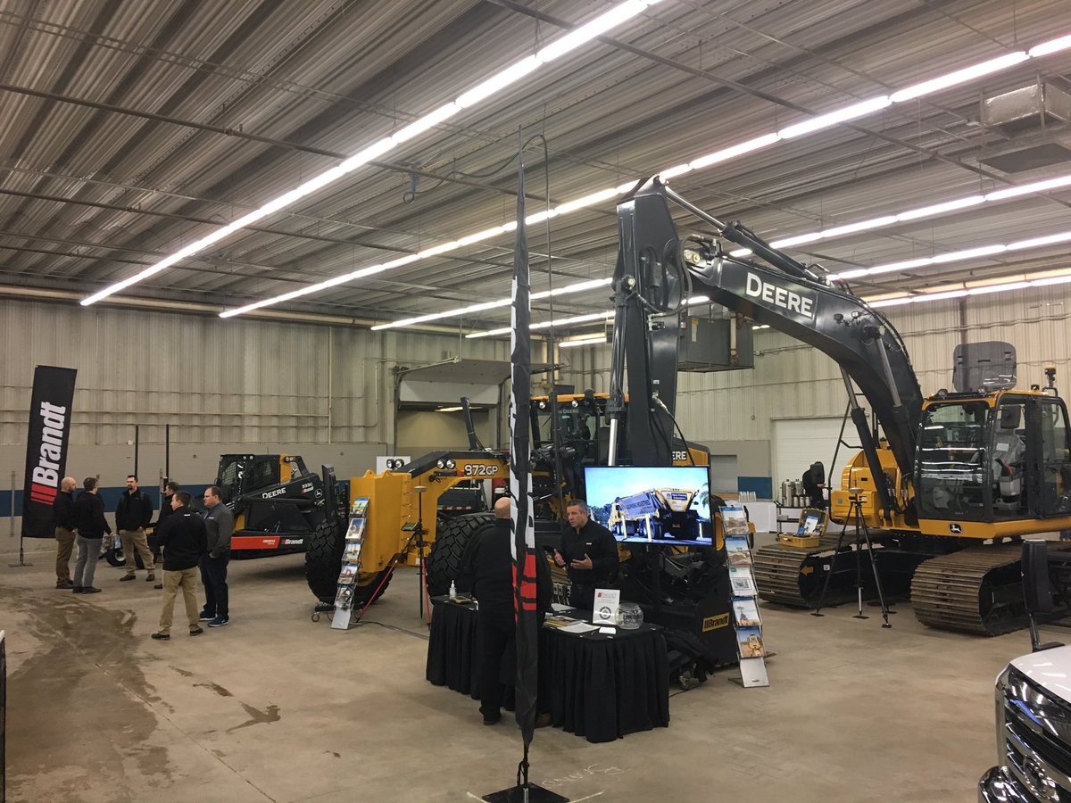 ppaulic70's tweet photo. Setup at the #2019AMM in Brandon MB come down and see the technology #Brandt can help you with, to make operators life easy and save municipalities money! https://t.co/yHoGdrEqpz