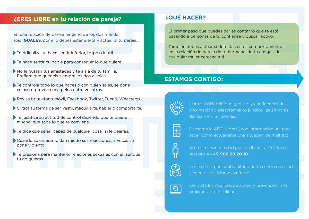 JuventudGijon's tweet photo. ¿Eres libre en tu relación de pareja? Analiza estos puntos que te alertan sobre situaciones de control, celos o violencia facilitados por @InjuveSpain  #016ContraLaViolenciaDeGénero #NoEstásSola https://t.co/Wtrixuli2w