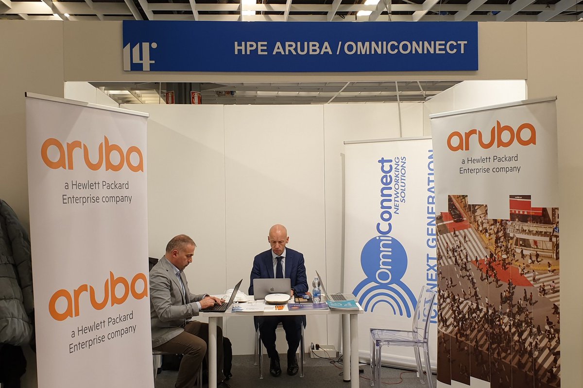 #HpeArubaItalia con il nostro #partner #Omniconnect all evento @ForumRisk abbiamo incontrato Clienti, Operatori e Alliance e abbiamo discusso di #DigitalTransformation #Sicurezza e #Sanità #digitale! #Day1 Done!!#Edge #Clearpass #Security #wifi #WeAreAruba #