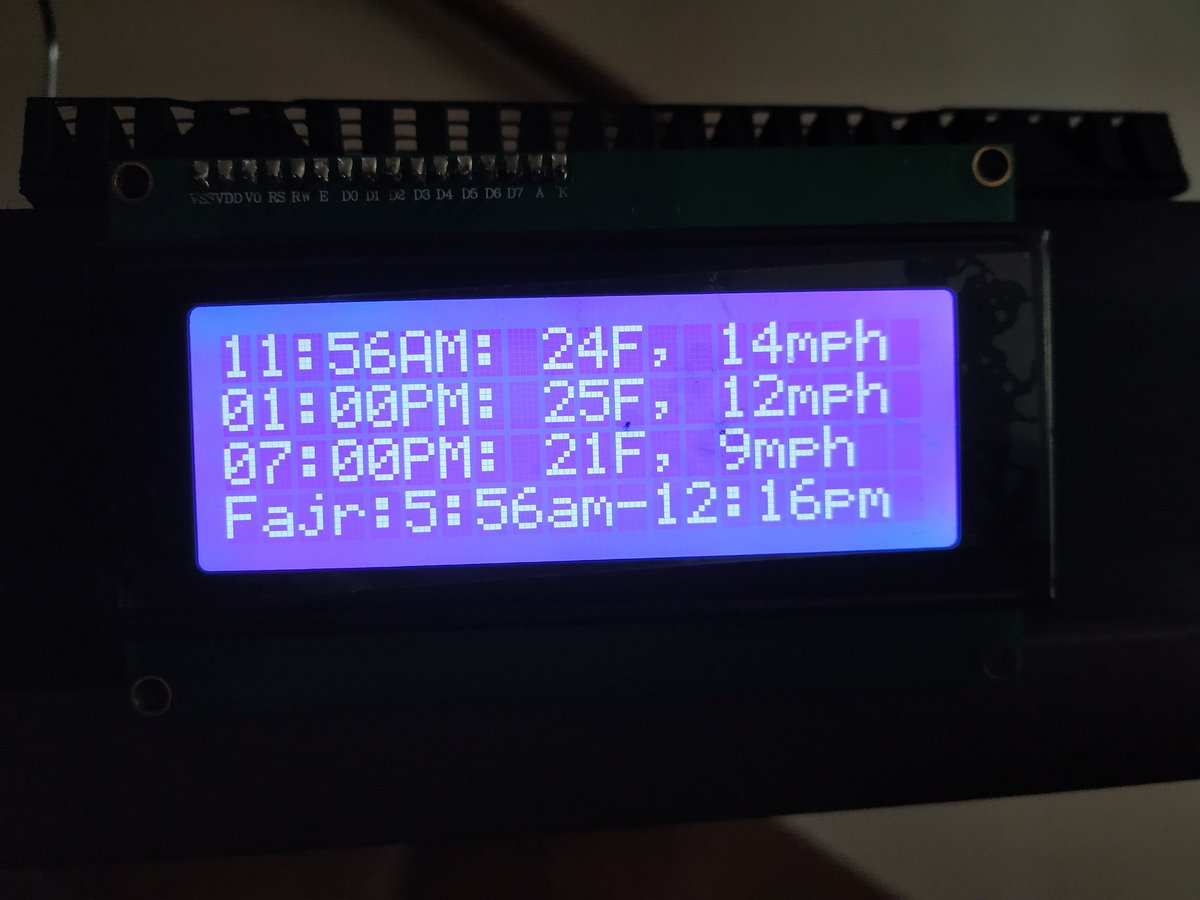 mehedyamin's tweet image. #IUseMyRaspberryPiFor A weather indicator + prayer time indicator
