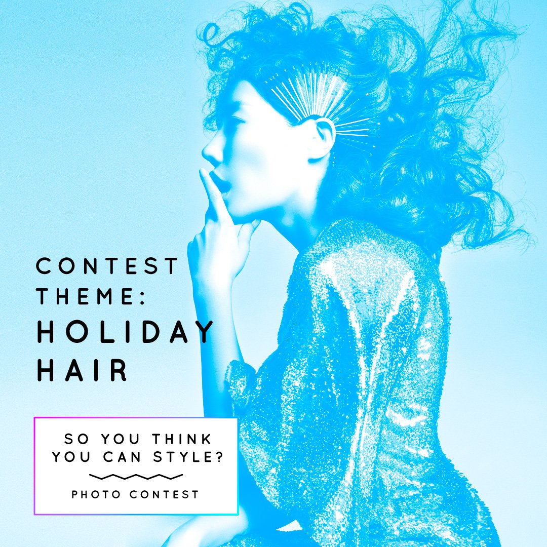 Salon_Magazine's tweet photo. Are you all set for the holiday season? Show off your best holiday hairstyles in our “So You Think You Can Style?” Holiday Hair Contest! Enter Now!
.
https://t.co/ji3MNl9Y6C.
.
.
#salonmagazine #sytycs #haircontest #haircompetition #hairstyle #hairstyling #hairstylist #hairlove https://t.co/sEfrnkYFbN