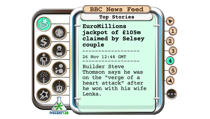TurnOnRed's tweet photo. #Frogans about news. It's usually the other way around. Yep, up-to-the-minute info. You'll find it in the Gallery section of frogans*lab. Or read all about it at https://t.co/Ydyb2TJCQ5 https://t.co/QzenLXw1QI