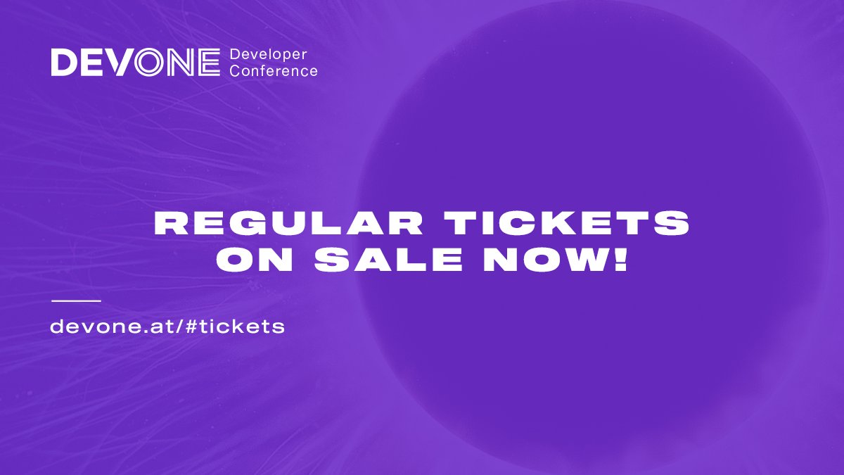 DevOneLinz's tweet image. Early bird tickets for the #DevOneConf 2020 are already sold out! But don&apos;t worry, there&apos;s a limited amount of regular tickets available now. Hurry up and #beopen for an extraordinary conference experience. 🚀

Get your tickets now 👉 bit.ly/34rwGsg