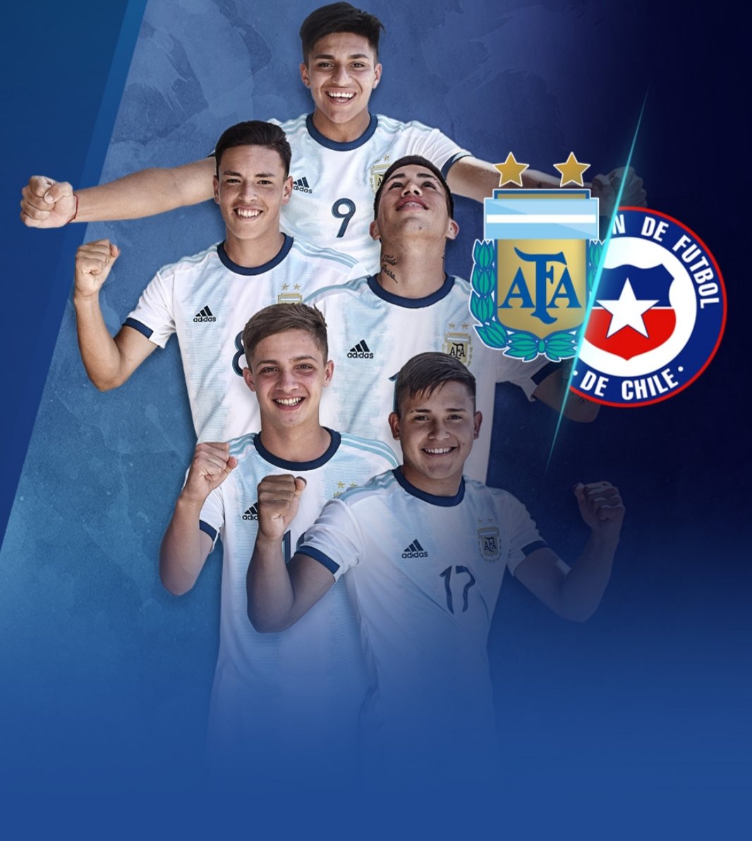 Argentina's tweet photo. 🇦🇷 Día de partido 🇦🇷 

🏆 Sudamericamo Sub 15
⚽ @Argentina - @LaRoja
⌚ 18.00
🏟 Club Sol de América 
📺 Facebook de Conmebol 
📝 https://t.co/bLxkgX69Ok https://t.co/jgicdZFmvB