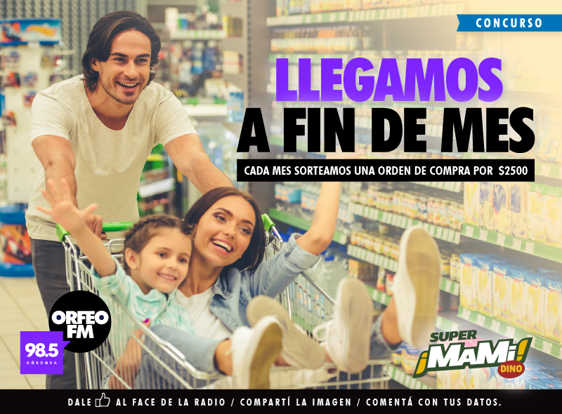 OrfeoFM's tweet photo. ¡Llegamos a fin de mes y te tiramos un centro! 
.
🛒 Comentá con tus datos y participá por una orden de compra de $2.500 en @SuperMaMiDino.
. 
👉 https://t.co/Slt6A1ohCQ 👈 https://t.co/pdEjIFTGdm