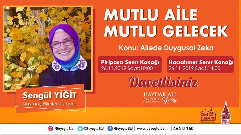 Sağlıklı bir aile yapısı sağlıklı bir toplum demektir.Ailede yaşanan ve yaşaması muhtemel iletişimsel sorunların çözümü noktasında vatandaşlarımızı bilinçlendirmek amacıyla düzenlediğimiz #MutluAileMutluGelecek seminerlerimiz Semt konaklarımız da başladı.<a href="/haydaraliyildiz/">🇹🇷Haydar Ali YILDIZ</a>