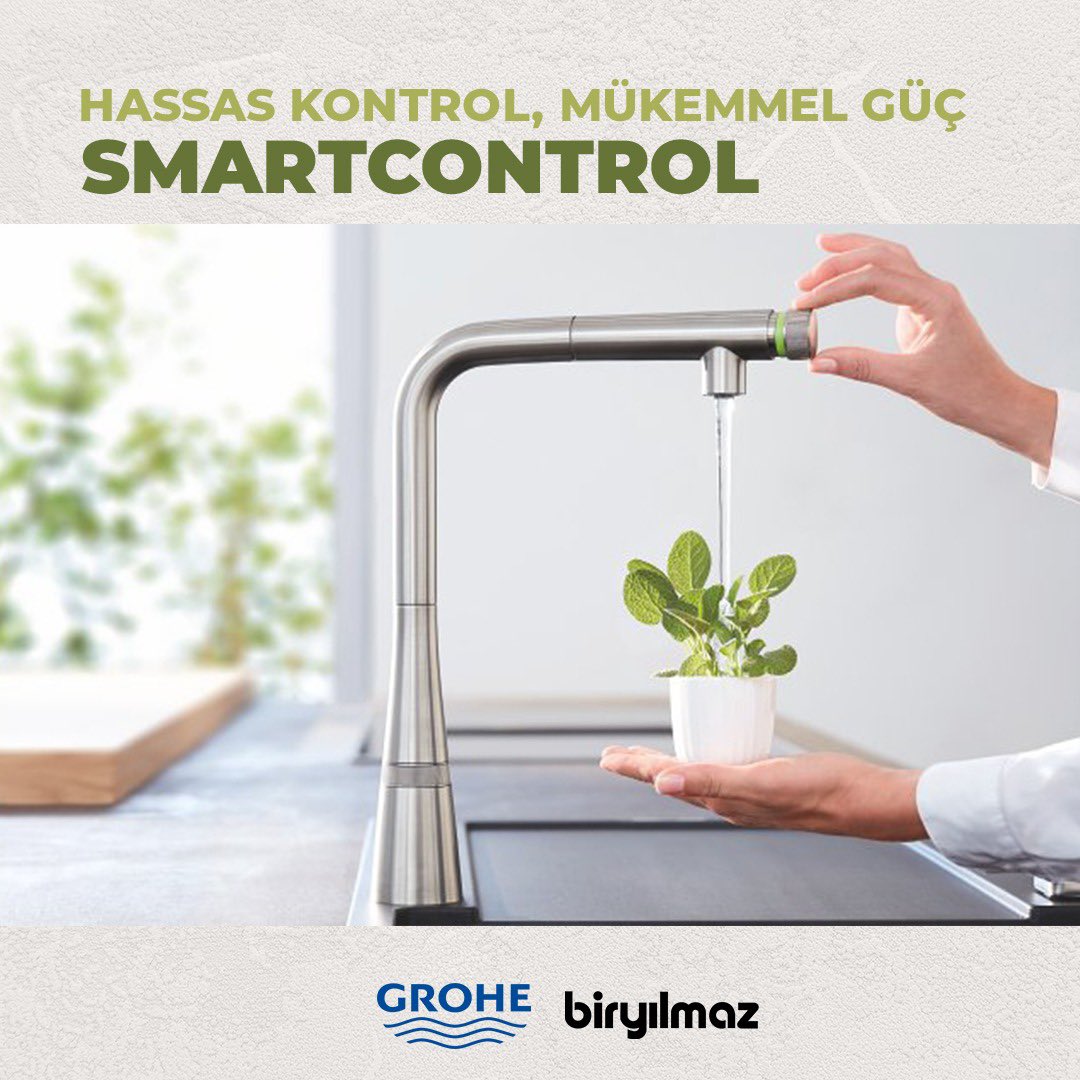 biryilmazyapi's tweet photo. SmartControl ile düğmeyi çevirerek su hacmini ekonomik akış ve güçlü jet akışı arasında kolayca kontrol edebilirsiniz. #Bursa #Grohe #Smart #Mutfak https://t.co/0Qqsi11xrC