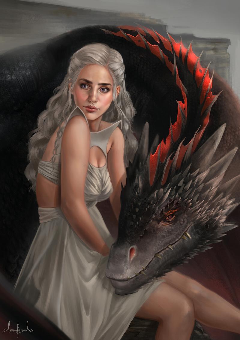 "daenerys. remember the undying. remember who you are."

"the blood of the dragon." but my dragons are roaring in the darkness. 

art credit: deviantart.com/tarivanima/art…