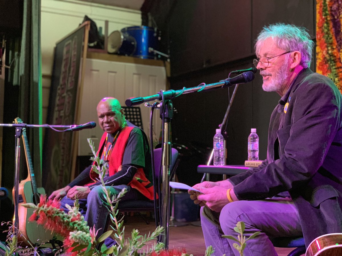 archieroach's tweet photo. Back home on my mother's Gunditjmara country launching ‘Tell Me Why’ memoir and companion album last Saturday in conversation with my brother Shane Howard and in front of family and a 250 + local crowd will remain a very special memory.
#ArchieRoachTellMeWhy https://t.co/jc3kGh3jGb
