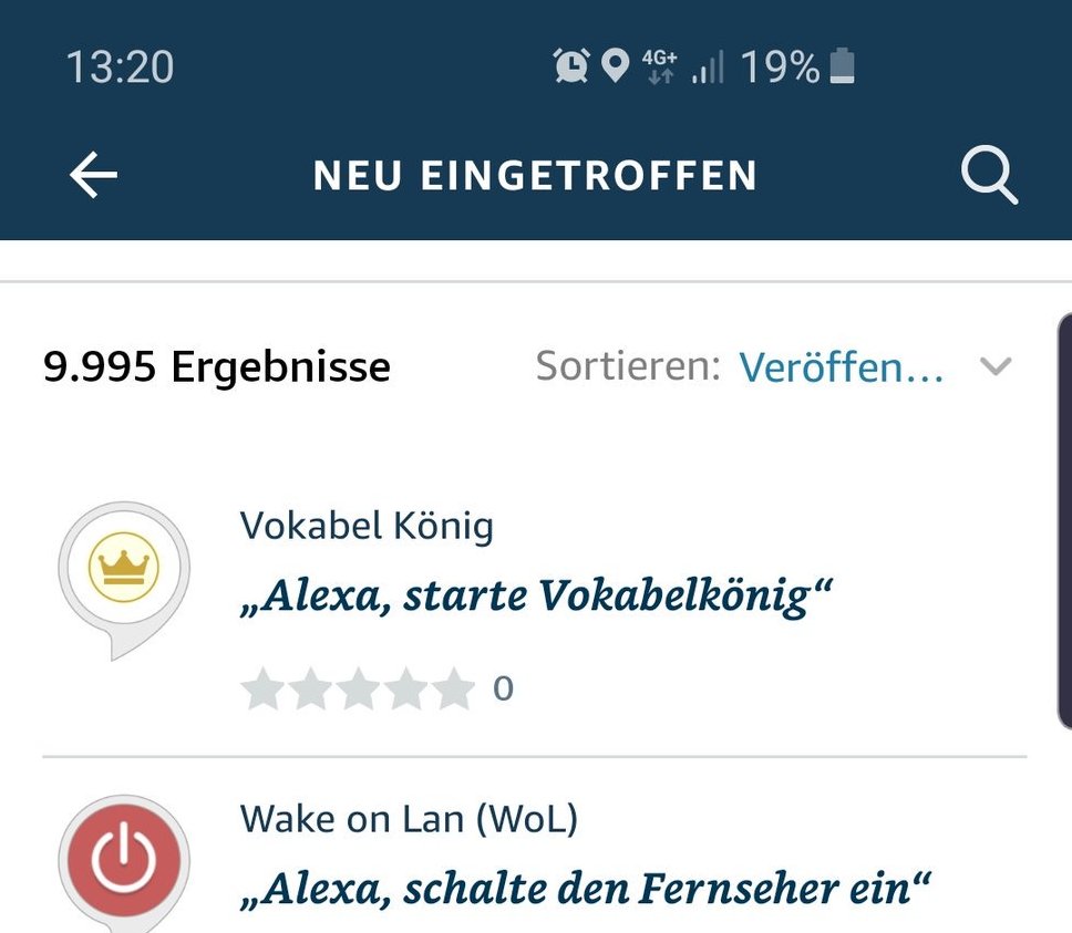 DanMittendorf's tweet photo. #Alexa prediction of the day: #German Alexa #skill store will pass 10.000 skills soon! Maybe even today, just in time for #AlexaDevDay! Wish you all a great time, sadly couldn't make it due to heavy workload. @Frille @FlorianHollandt @FritscheKristin @germanviscuso @alexadevs https://t.co/LdItxVLKTM