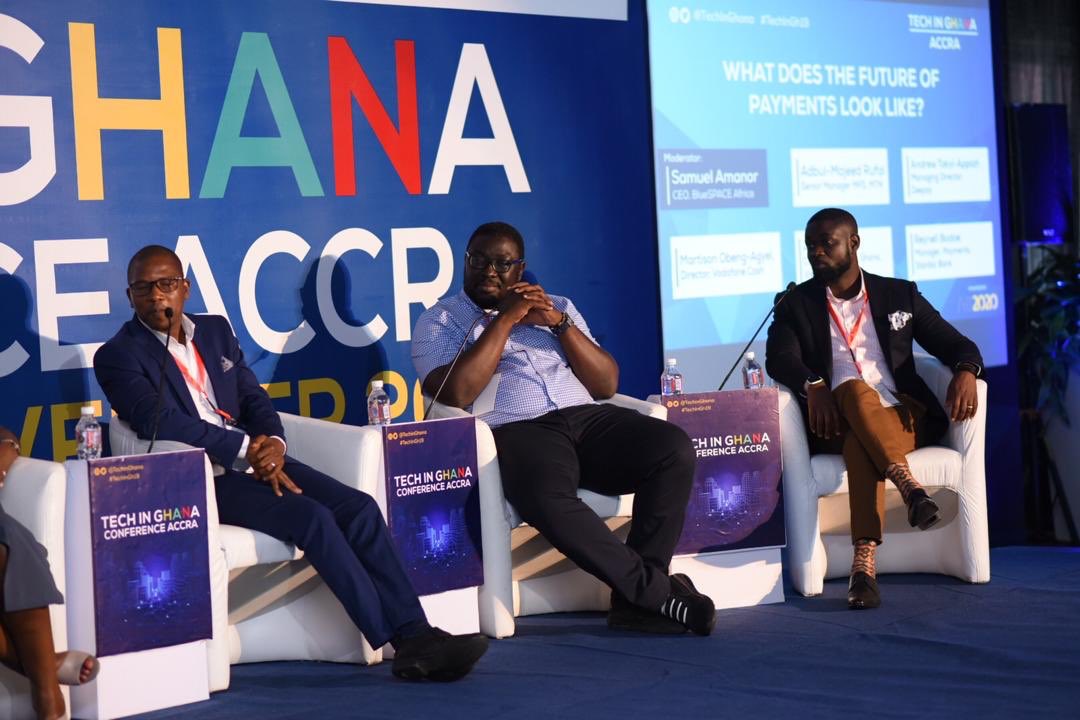 #TechinGH19 Fintech Panel Session titled: What does the future of payments look like? 
Featuring <a href="/MTNGhana/">MTN Ghana</a> @Visa_GH <a href="/StanbicBankGH/">Stanbic Bank Ghana</a> <a href="/BlueSPACEAfrica/">BlueSPACE Africa</a>
<a href="/ZeepayGH/">Zeepay</a>

 <a href="/blaqmart/">Martison Obeng-Agyei</a> <a href="/andrewretail/">Andrew Takyi-Appiah</a> @Samulebluespac1 

#AfricaTech #Connectivity #Fintech