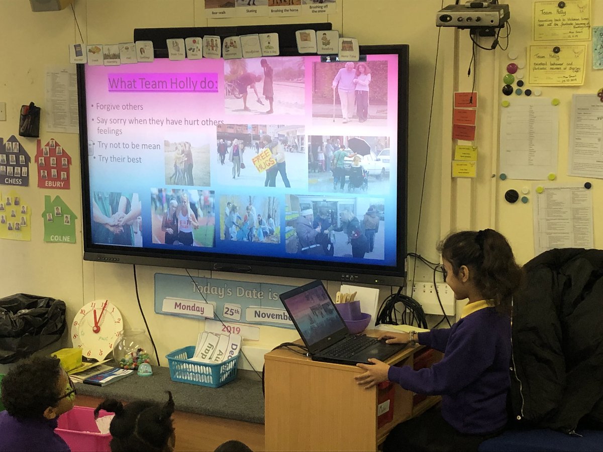 MissSmartLHS's tweet photo. What a great piece of home learning! A PowerPoint presentation all about Team Holly, there was some high level computing skills involved with all the different transitions and animations, very impressive 😁#LHSComputing @LHS_Watford https://t.co/yDPFR70wLa