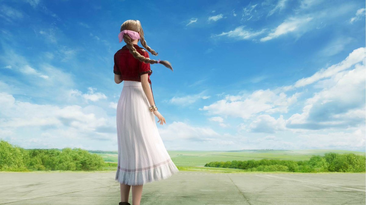 Ffvii Remake エアリスとバレットのキービジュアルを公開いたしました どちらもオリジナル版 Ffvii 当時のキービジュアルをリメイクしたものです Ff7r