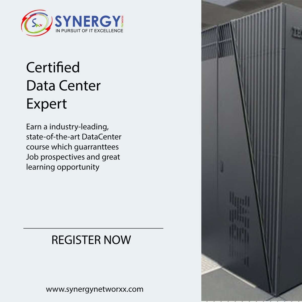 Synergy offers trainings on real Networks. Get certified in Certified Data Center Expert course in an instructor-led, discussion based environment. For details, visit our website.
#datacenterexperts #datacenterexpert #datacentercourse #datacentercertification