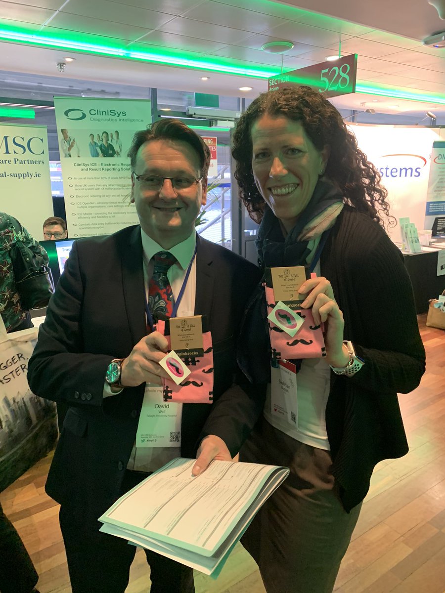 shinyshella's tweet photo. The gifting has begun #pinksocks #hisi19 Its absolutely great to see all the wonderful people working in healthcare in ireland and the fantastic work they’re doing. @tweettiwoo @HISI_Ireland @dtwall1 @marycleary21 @RobertHouraghan @eHealthIreland @loretto_grogan @OHT_Ireland https://t.co/pn2jwasDPI
