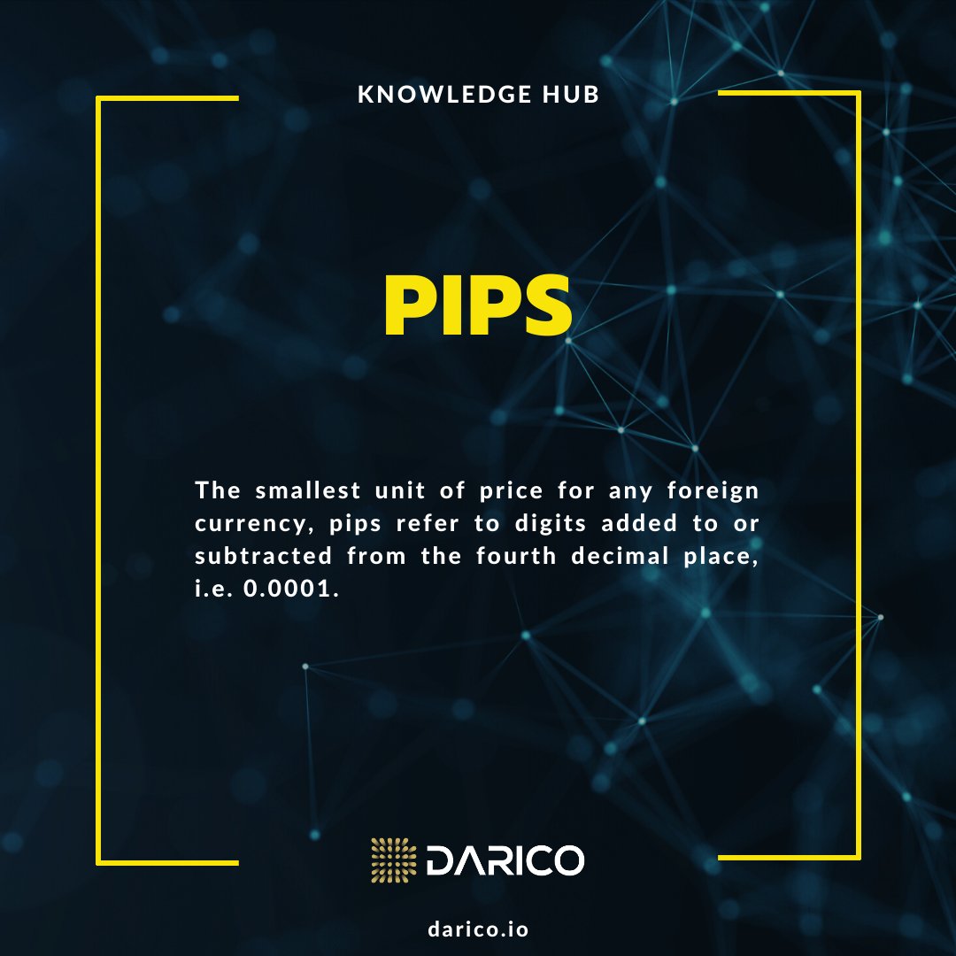daricocoin's tweet photo. Terminology of the day
A pip, Point in Percentage
https://t.co/kze7fDF5uO
#darico #ecosystem #fintech #forexmarket #cryptocurrency #stockmarket #trading #inventor #pips https://t.co/UGyoutgo6h