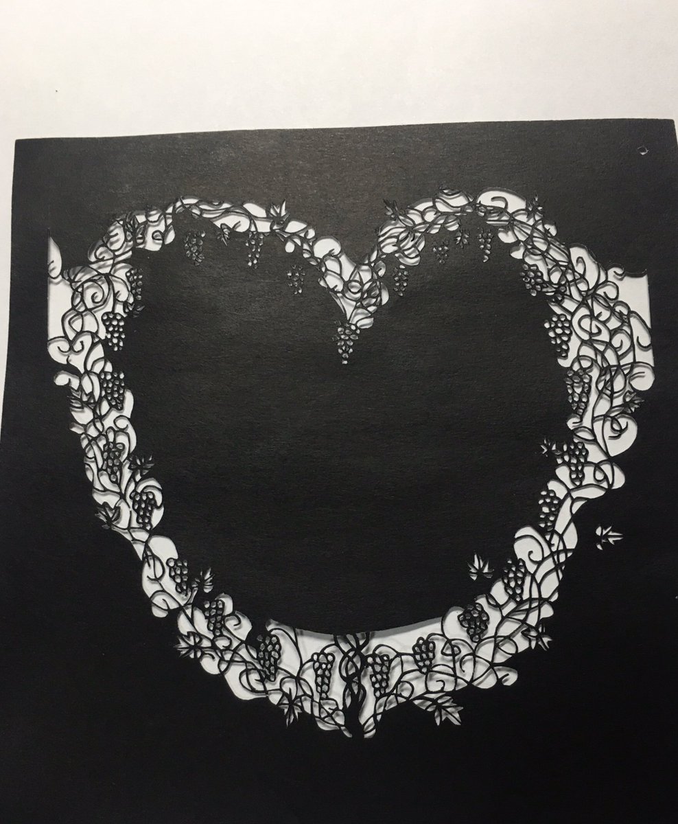 バートックギャラリーさんの、ワインラベルコンペに参加します！
その為のワインラベルを作成中です^ ^
50%くらいできました
#切り絵