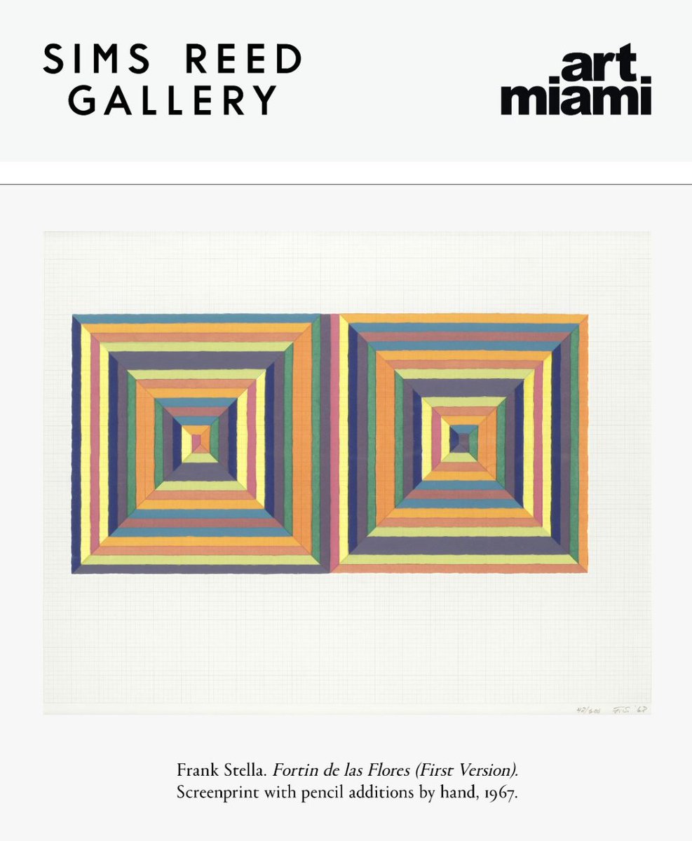 Miami, here we come! Find us at booth AM135 at Art Miami next week, 3 - 8 December #ArtMiami #Miami #FrankStella #collectprints