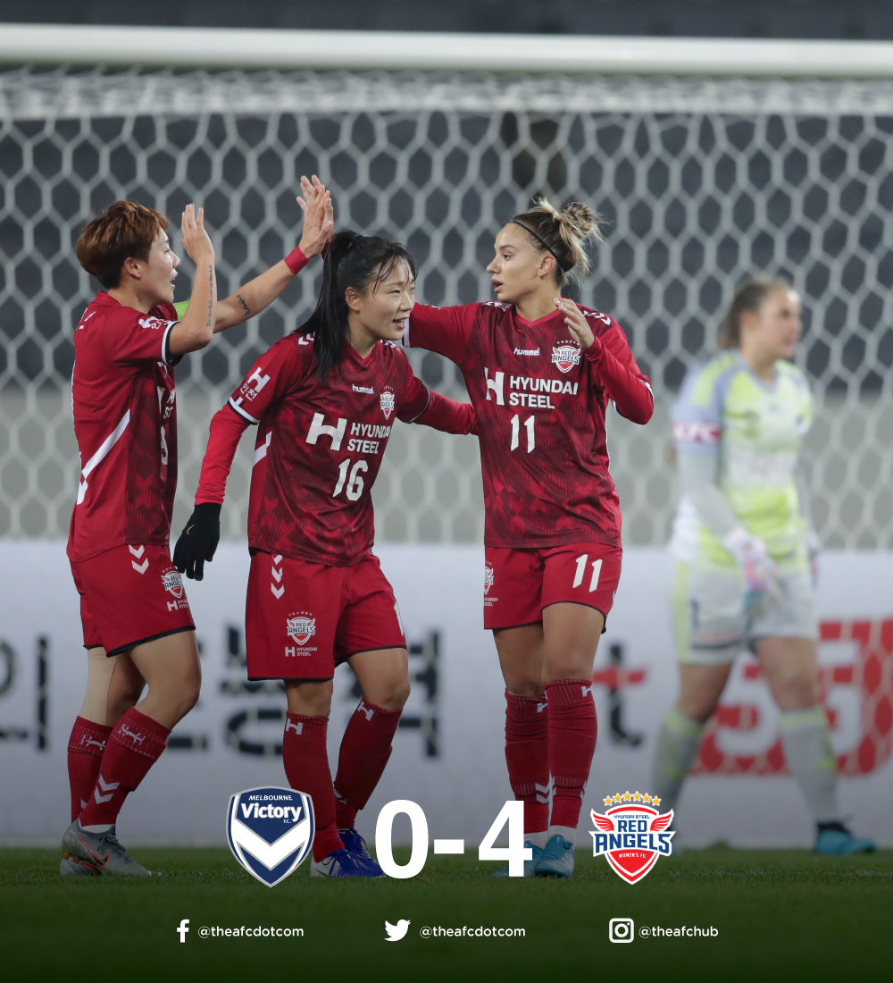AFC Twitter: "FT: Melbourne Victory 🇦🇺 0 - 4 🇰🇷 Incheon Hyundai Steel Red Angels Hosts Incheon Hyundai Steel Red Angels open their #AFCWomensClub campaign with a thumping win over Melbourne