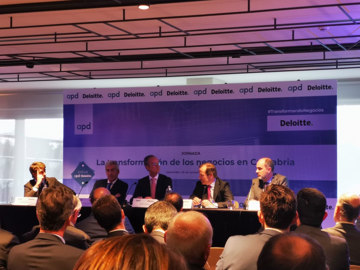 Mesa redonda:"La transformación de los negocios en Cantabria". 

Modera:Alfonso del Río Socio <a href="/Deloitte_ES/">Deloitte España</a>

Intervienen:Javier Echávarri, Dir. Gral. <a href="/GlobalSteelWire/">Global Steel Wire</a>; Juan de Miguel, Presidente <a href="/siecsa/">Grupo SIECSA</a>; José Simón,CFO @FAED y Roberto García, Dir. Gral <a href="/ambargrupo/">Grupo Ambar</a> 
#PiensaEnAmbar