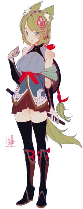 きつね配色だけ(`、3_ヽ)_ 