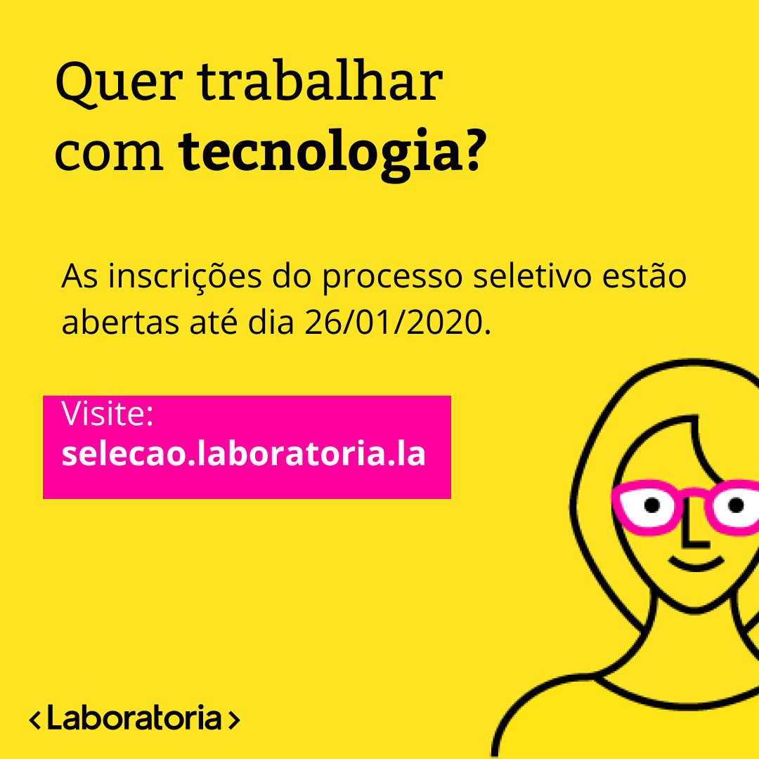 mulheresti's tweet photo. Oportunidade #mulheresnati #saopaulo #laboratoria https://t.co/RcMNQ5SItU