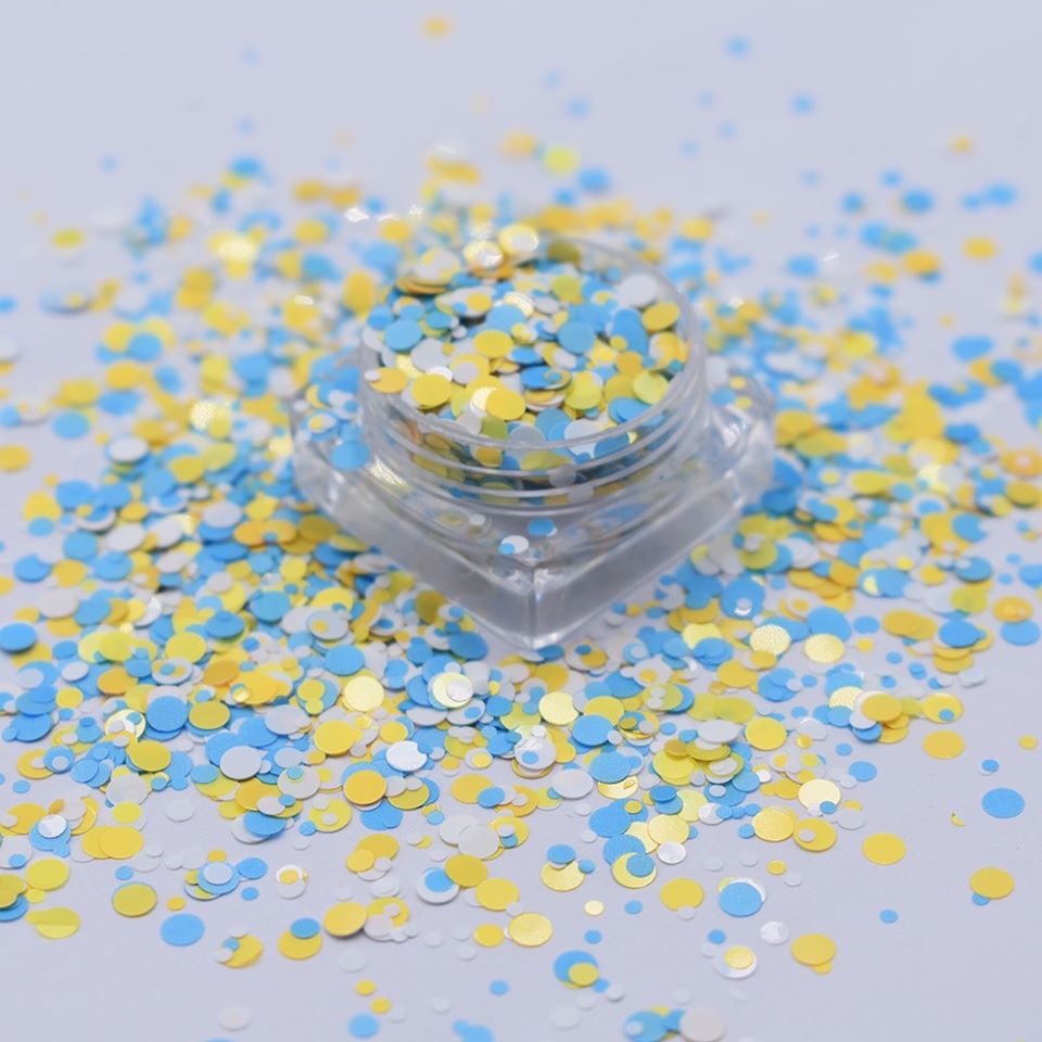 Mixed Irridescent Dots Glitter