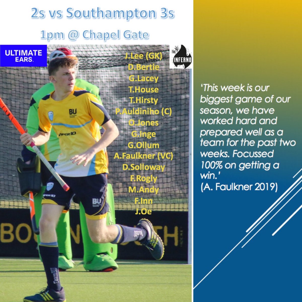 BournemouthUMHC's tweet photo. **TEAM NEWS**
A huge double header tomorrow afternoon as the 2s face Soton 3s in a must win game after weeks off.
The 1s return to league action taking on Soton 2s in a vital fixture to maintain the pace at the top of the table.
1pm @ Chapel Gate #BUHC #WinningWednesdays https://t.co/lepGJCBUPO
