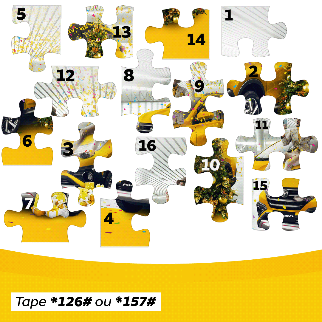 MTNCameroon's tweet photo. Y’ello!
Ta fin d’année avec MTN ne sera pas comme les années d’avant. Cette année, c’est 3 fois plus de bonheur. Du cash, des Toyota Rush et du fun. Profitons pour jouer au puzzle en rangeant dans l’ordre les différentes cases de cette image pour former la photo.
#BienEnsemble https://t.co/2EM6bj8MJx