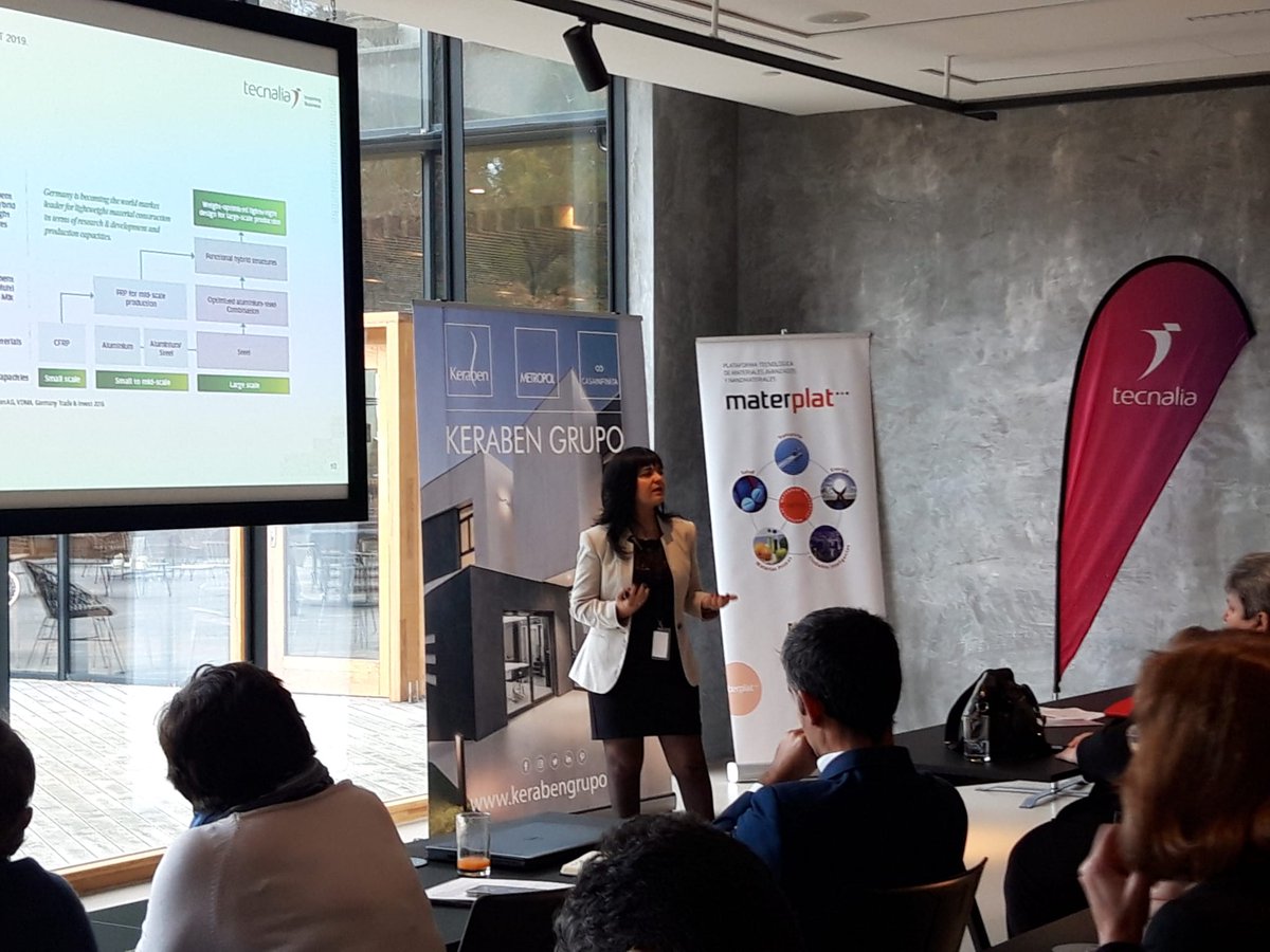 tecnalia's tweet photo. Nuestra compañera Maite Santos
👉Explica las #EstructurasMultimaterial
👉Sus aplicaciones en #Automoción
👉Cómo conseguir vehículos MÁS LIGEROS
📍Presentación de la Estrategia Española de Ciencia, Tecnología e Innovación, actividades de @materplat
en 2019 https://t.co/r9j36b9NG0
