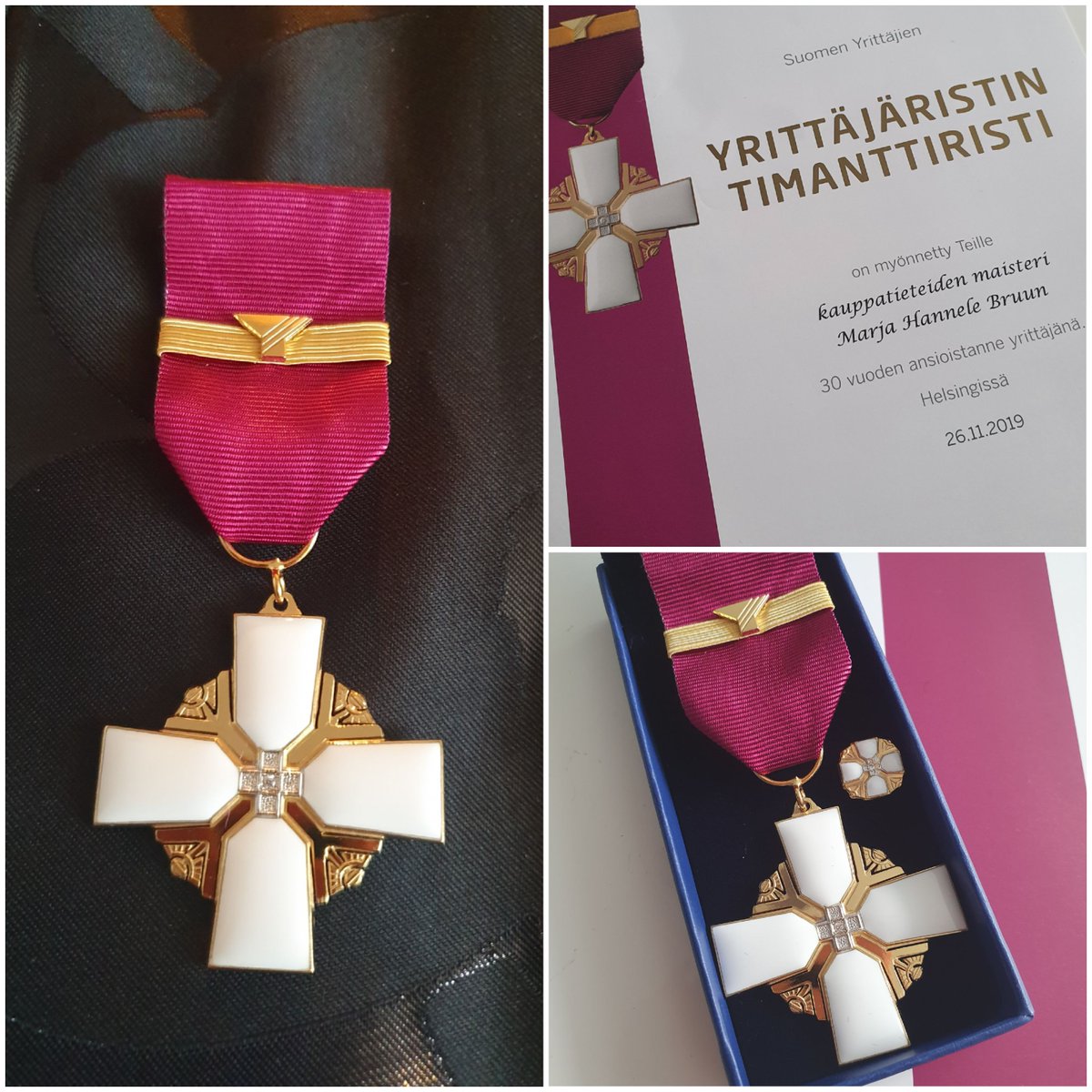Prinsessablogit's tweet photo. Tytärtäni yllättivät: Hakivat minulle Suomen Yrittäjien Yrittäjäristin Timanttiristin 30-vuotisesta yrittäjätaipaleestani
Ilo huomata, että yrittäjyys ja lapsiperhearki löysivät sopusoinnun ainakin näin jälkeenpäin tarkasteltuna! Kiitollinen sekä lapsistani että yrityksestäni! https://t.co/o0QZ6KqWEo