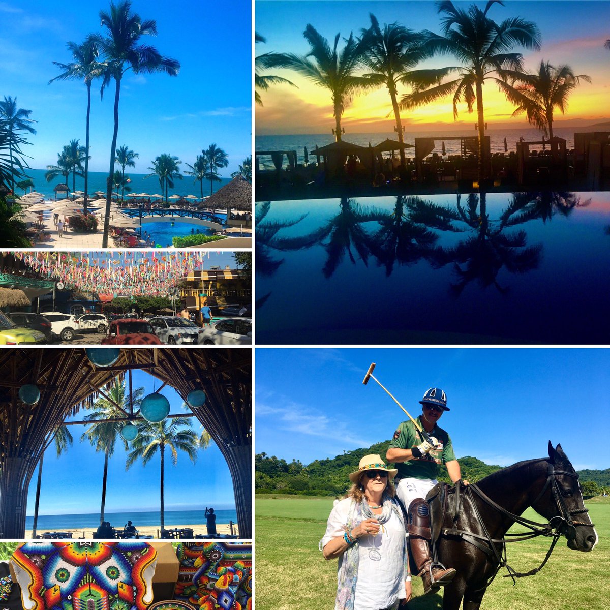 Judi_Cohen's tweet image. Just horsin’ around at La Patrona Polo and Beach Club and visiting the boho-chic towns in @riv_nayarit  before my fist @satw meeting at @MarivalResorts  💙🌴🐴💛TravelTuesday #natja #ifwtwa #luxurytravel #luxurylifestyle #quirkytowns #polo #horses #mexico