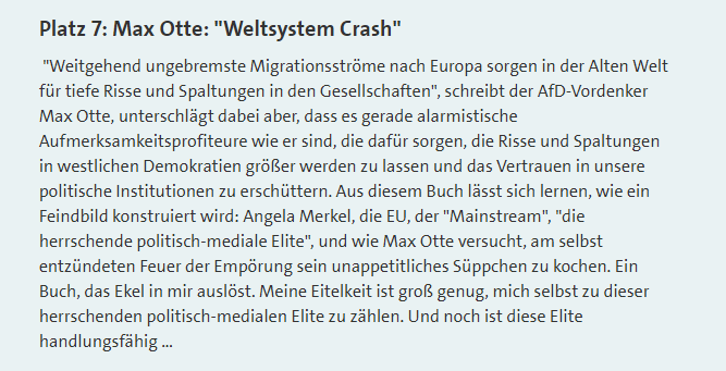 maxotte_says's tweet photo. #Weltsystemcrash: Denis #Scheck von @daserste zu #Otte-#SPIEGEL-#Bestseller: "Ein Buch, dass Ekel in mir auslöst." Sorgen Sie dafür, dass Scheck sich auch bei der Buchbesprechung nächsten Monat noch kräftig ekelt! Verschenken Sie das Buch! #Diffamierung https://t.co/QwkMudiWOL https://t.co/2kLdwVxRUI