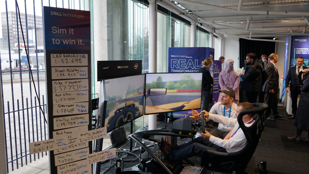 1:52:698 is the time to beat so far today on the #DellTechF1Sim. Come take it for a spin and see how our working partnership with <a href="/McLarenF1/">McLaren</a> is driving #data driven performance ! #DellTechForum