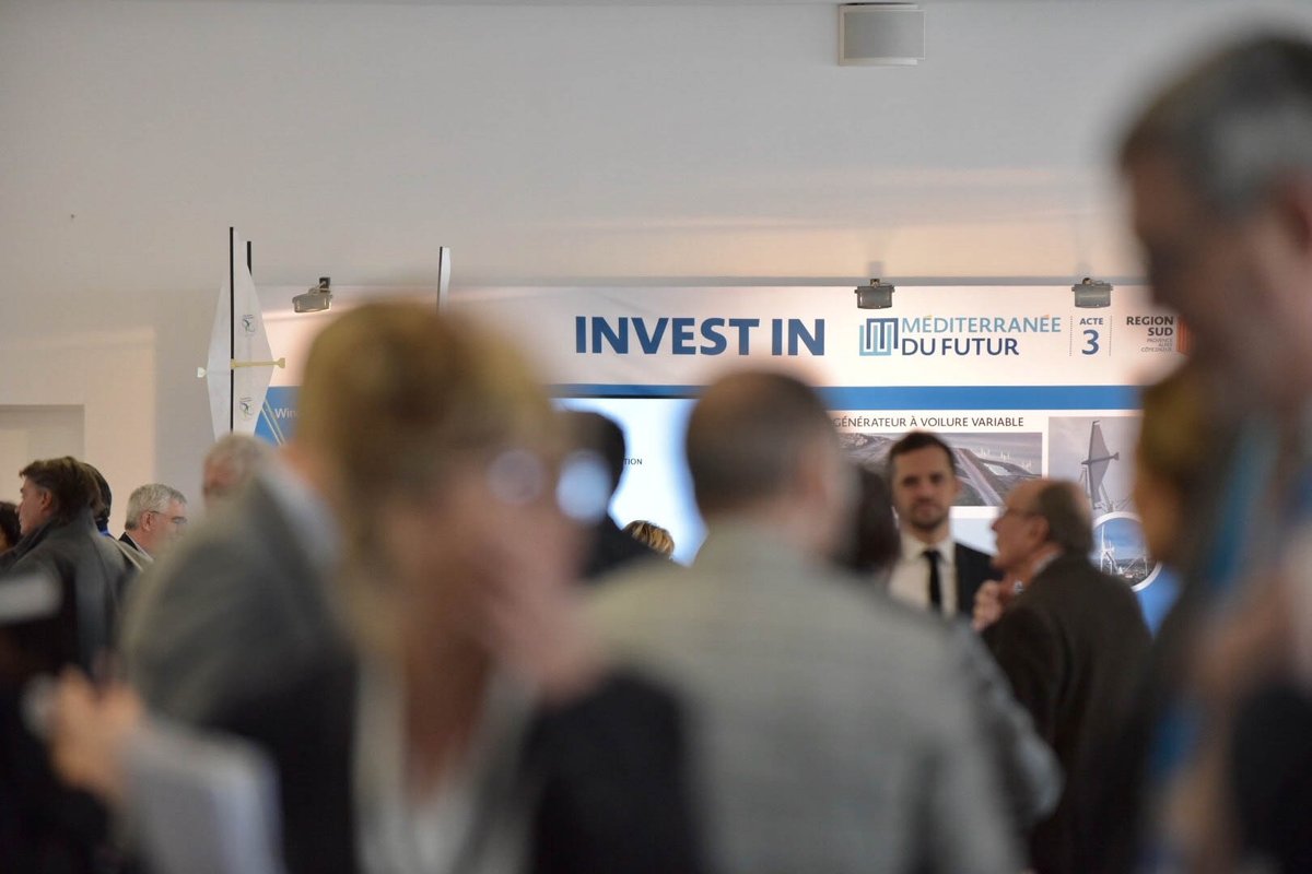MaRegionSud's tweet photo. 📢 Cette journée va permettre également de présenter une centaine de #projets innovants à la recherche d'investisseurs sur les deux rives de la Méditerranée #territoires #cooperation #invest #innovation #mediterraneedufutur #RegionSud https://t.co/O5eDr3UxMF