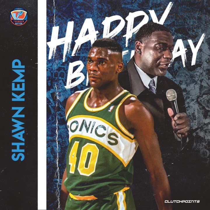 Join Thunder Nation in wishing former 6x All-Star, Shawn Kemp, a happy 50th birthday!    