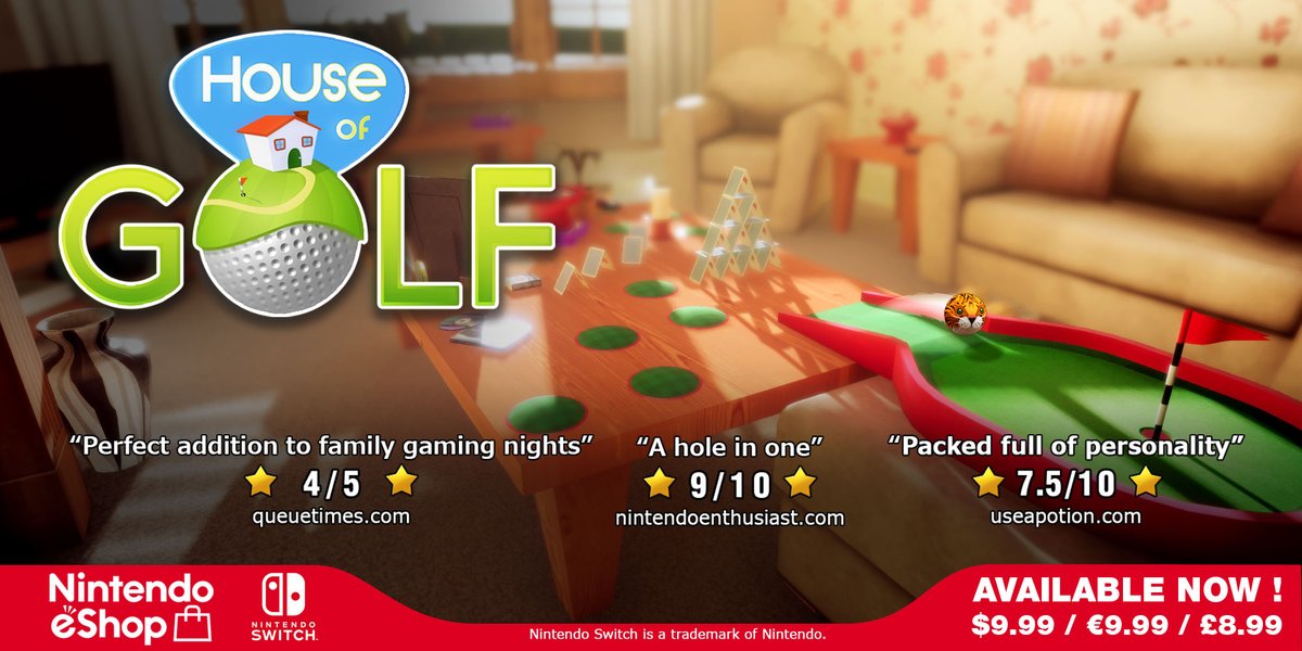 #HouseOfGolf is officially the most popular #golf #videogame on the #NintendoSwitch !!

Looking for a #family #fun #holidaygift!? Then swing onto our 135 #minigolf courses!

nintendo.com/games/detail/h…