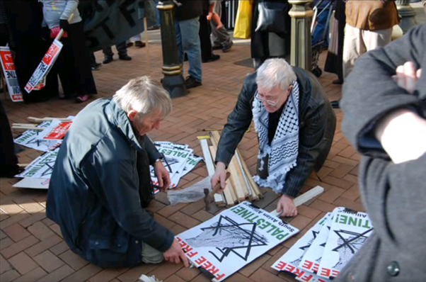 In 2009, Corbyn attended a pro-Palestine rally in Birmingham - nothing wrong with that, apart from the fact his fellow activists and supporters held signs depicting the destruction of the Jewish Star of David, Jews compared to Adolf Hitler and Jewish caricatures killing babies.