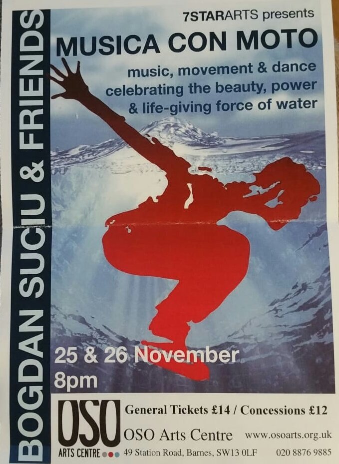 There was
a lot about #water -
celebrating the beauty,
power &amp; live-giving force of water
in this woderfully unique performance.
#music #dance #movement 
I enjoyed it very much!
On tonight again in #Barns
"Musica Con Moto" #BogdanSuciu <a href="/OSOArtsCentre/">OSO Arts Centre</a> ticketsource.co.uk/osoarts/e-lvjb…