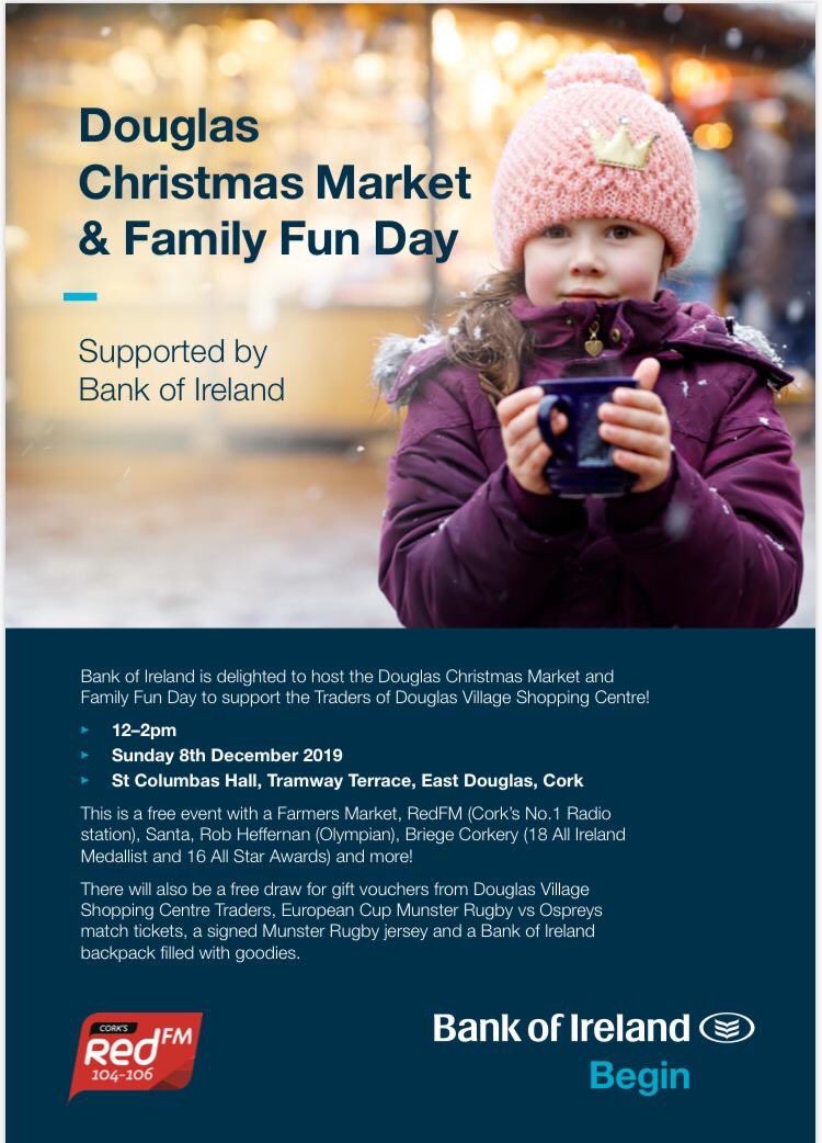 tobinjules's tweet photo. All welcome and please support Douglas Village Shopping Centre Traders at the Douglas Christmas Market &amp; Family Fun Day Sunday 8th December from 12 to 2 pm in St Columba’s Hall, Douglas #Community ⁦@ByerleySean⁩ ⁦@RM_Heffernan⁩ ⁦@Aislingkillile1⁩ https://t.co/FHofkHQnch