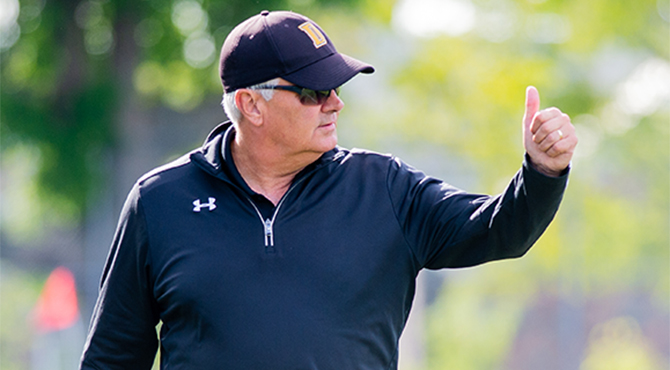 DalTigers's tweet photo. Thanks Coach! 
After 21 years, Tigers men's soccer coach Pat Nearing has announced his retirement from coaching. 
📰 https://t.co/btYU2o7Gfo
#ThanksPat #TigerPride https://t.co/0UTsHRyoaA