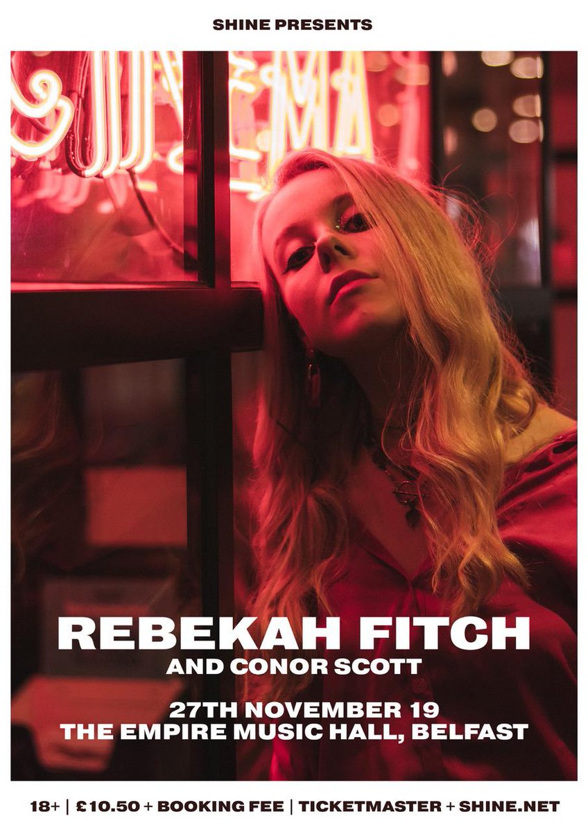 Tomorrow's big gig in the Empire Music Hall! <a href="/rebekahfitch/">Rebekah Fitch</a>, with support from <a href="/ConorScottMusic/">Conor Scott</a> and <a href="/ConormaleyMusic/">Conor Maley</a>. Doors at 7.00. 

Limited tickets available from Ticketmaster and the Empire Box Office.